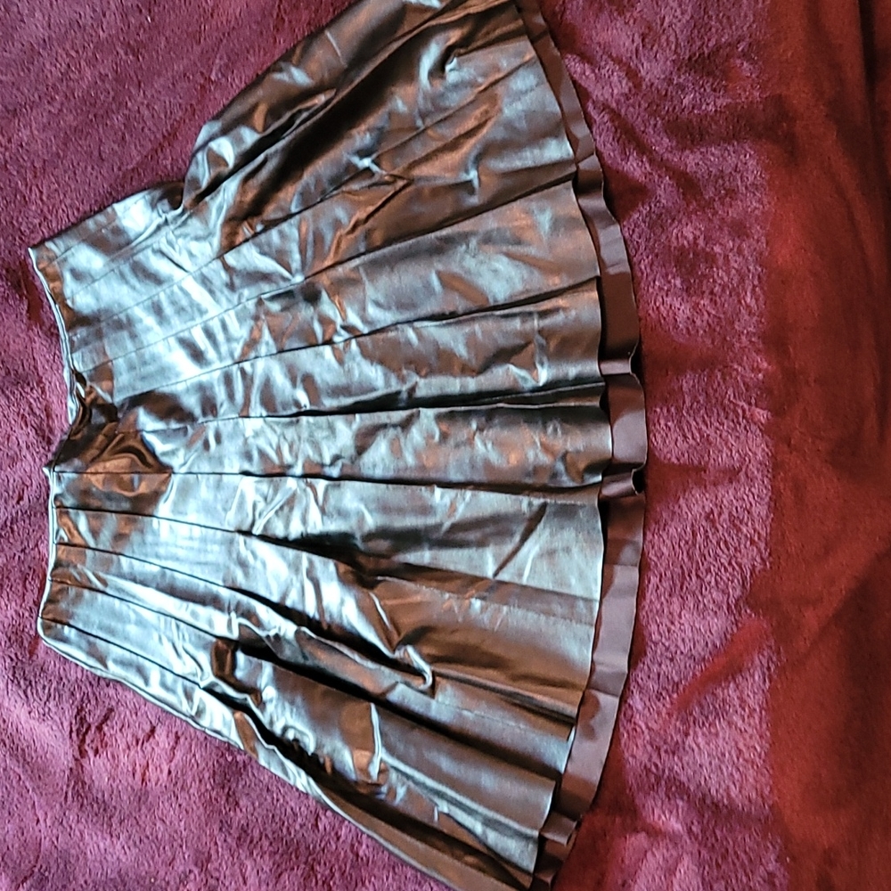 Joe Fresh pleated pleather skirt